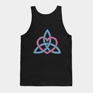 Pink and Blue Triquetra Heart Tank Top